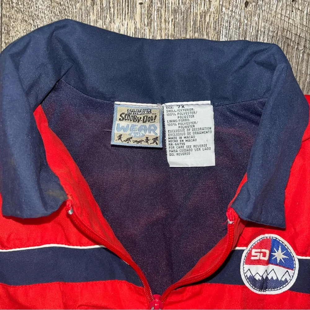 Vintage Scooby Doo Snow Wear Jacket Kids Unisex Red Size 7X‎ Embroidered Y2K
